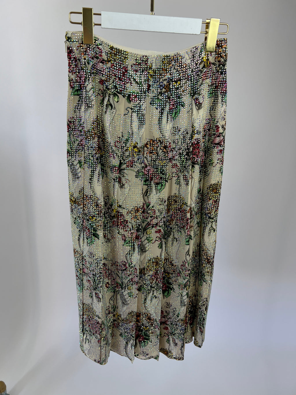 Gucci Floral Bouquet Print with Crystals Skirt IT 38 (UK 6) RRP £2250