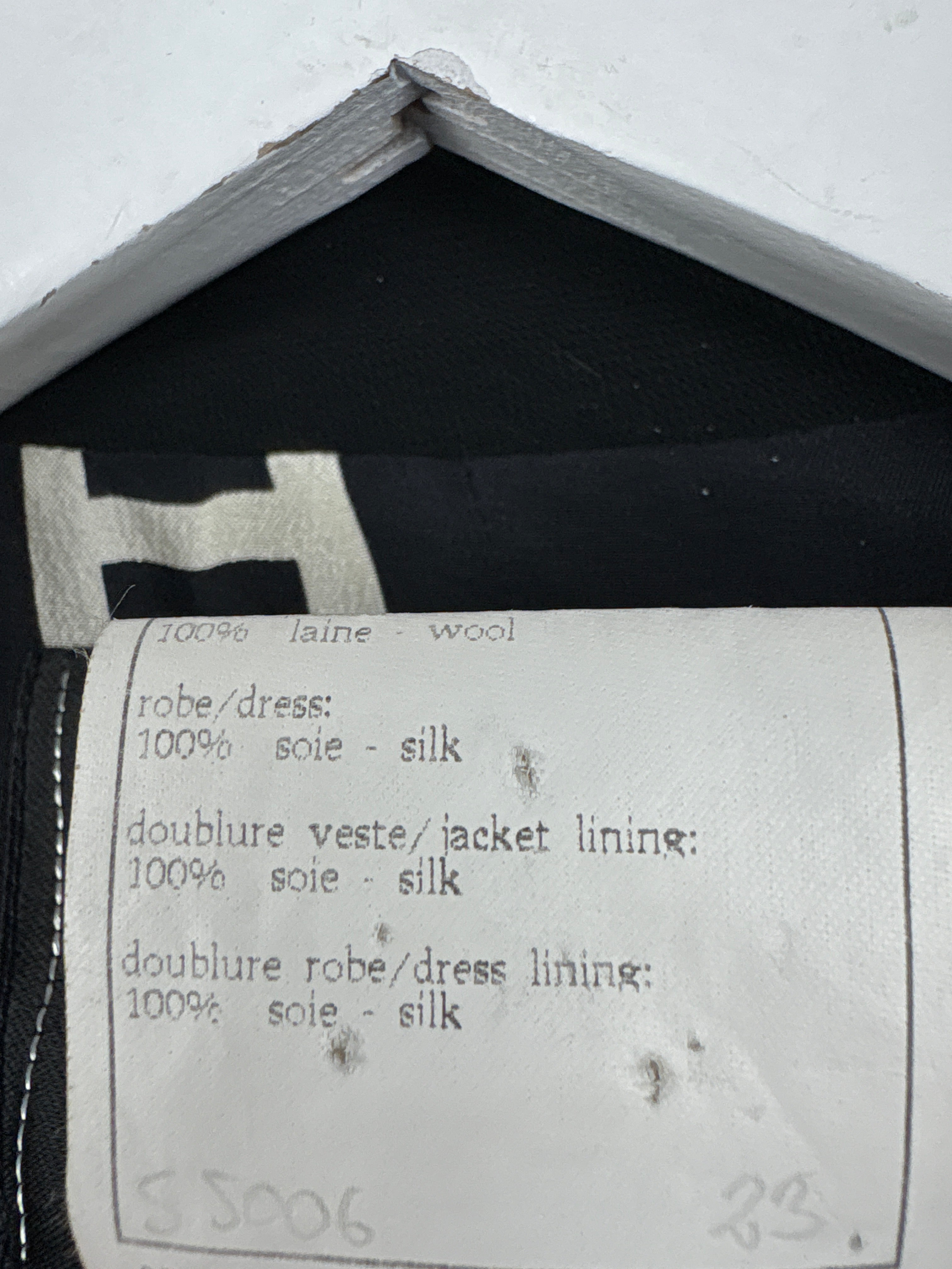Chanel Vintage Runway 97/S Black, White CC Logo Slip Dress and Jacket Set with CC Chanel Button Size FR 42 (UK 14)