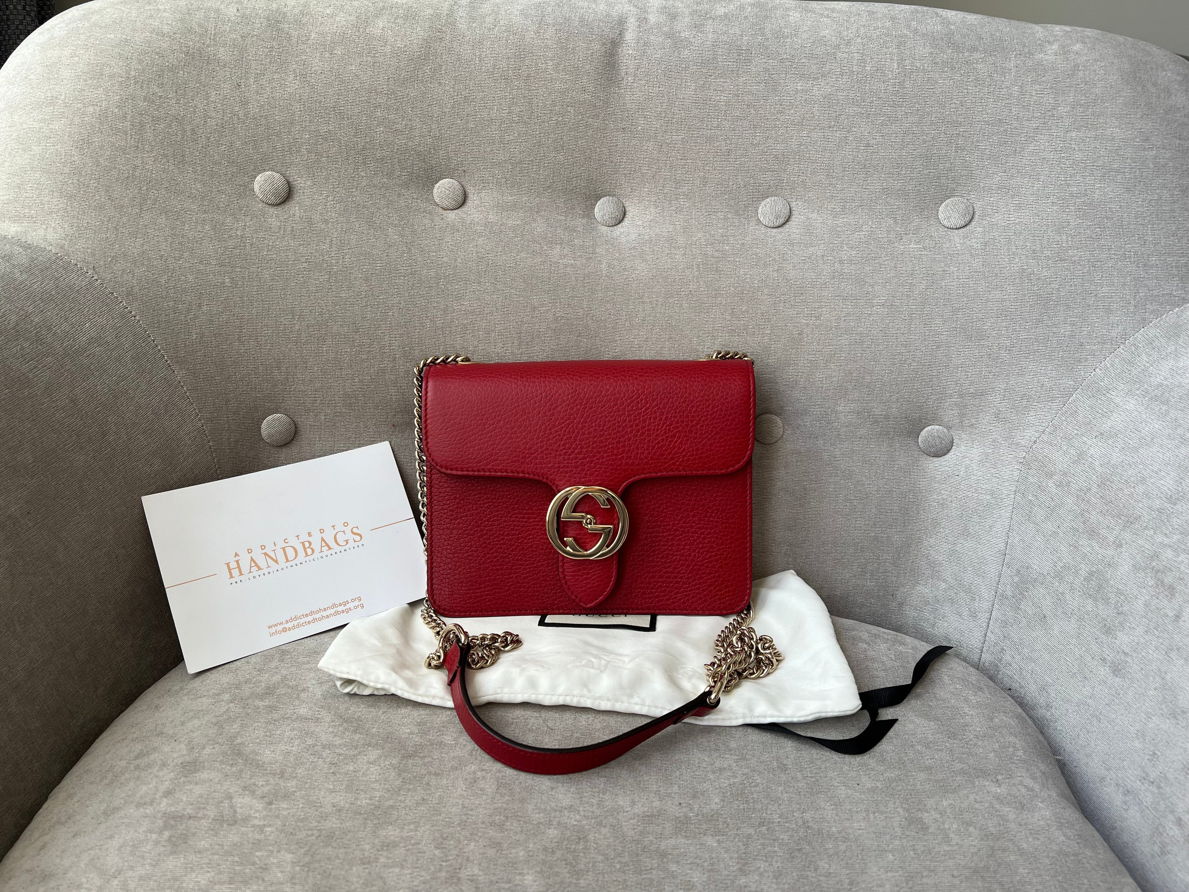 Gucci Interlocking GG Red Small Shoulder Bag