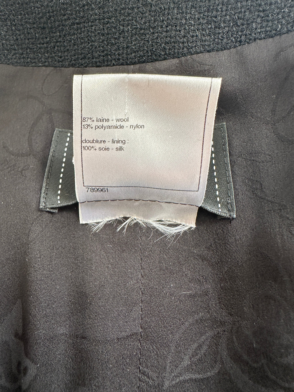 Chanel 09A Black Wool Short Dress with Crystal CC Buttons & CC Belt Details Size FR 34 (UK 6) RRP £3120