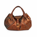 FENDI Nappa Fortuny Spy Bag Bronze
