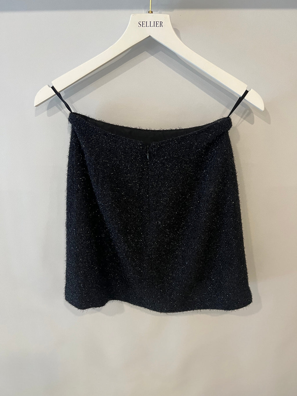 Chanel Black Shimmery Mini Skirt Size FR 36 (UK 8)