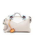 Fendi Calfskin Flowerland Studded By The Way Medium Boston Bag (SHF-23632)