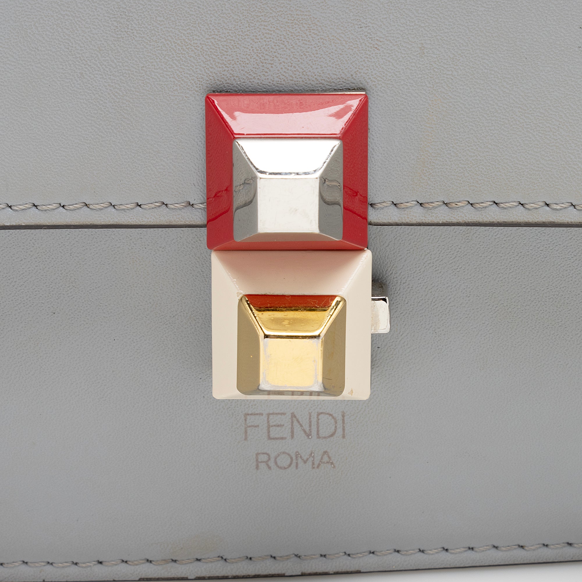 Fendi Calfskin Kan I Small Shoulder Bag (SHF-22970)