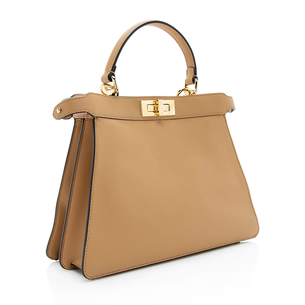 Fendi Calfskin Peekaboo Medium Satchel (SHF-18868)