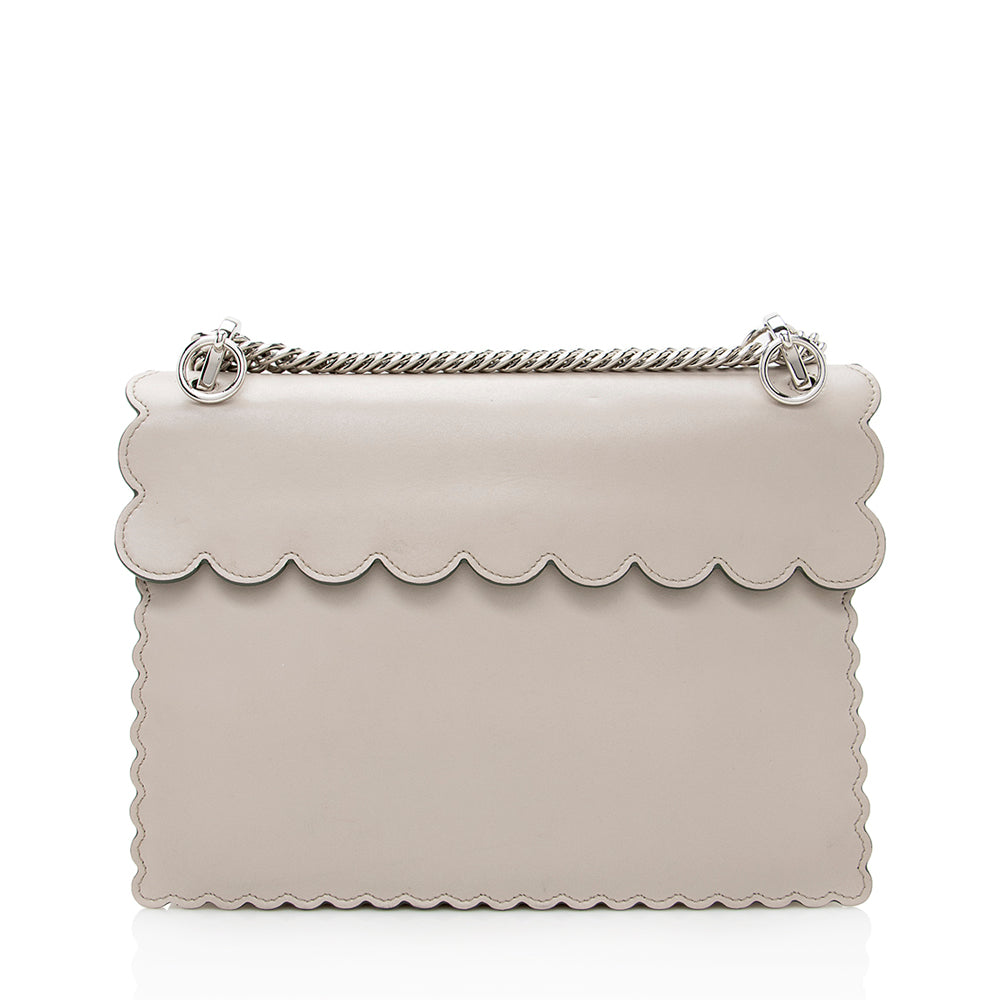 Fendi Calfskin Studded Kan I Medium Shoulder Bag (SHF-19206)