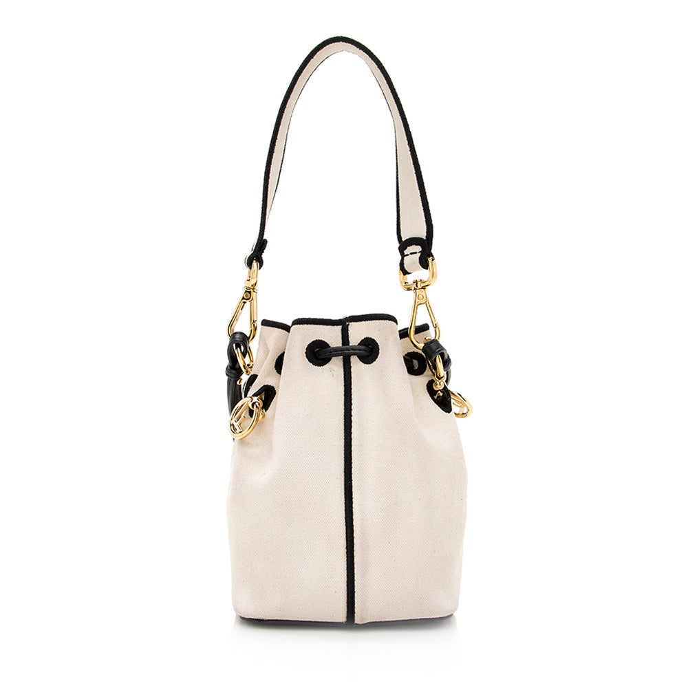 Fendi Canvas Mon Tresor Small Bucket Bag (SHF-20756)