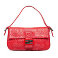 Fendi Embossed Leather Mamma Baguette (SHG-MZAgAO)