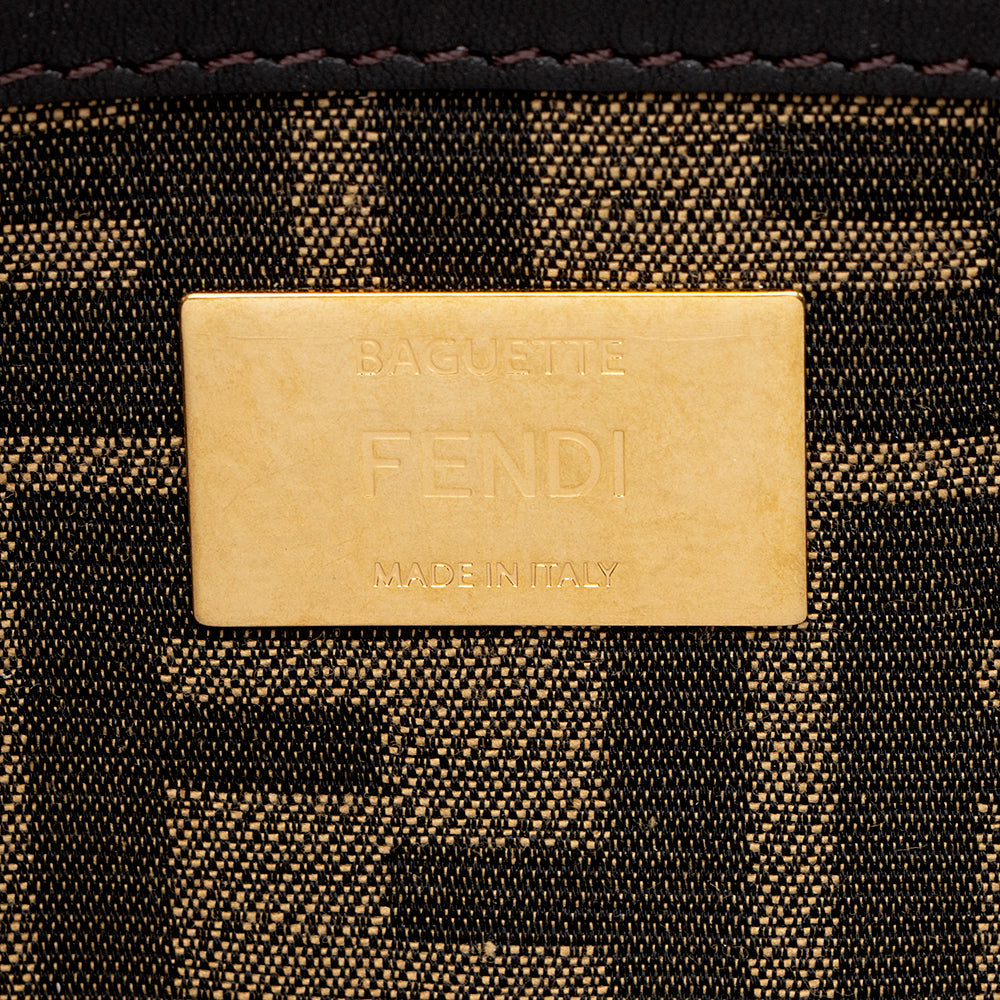 Fendi Embroidered Karligraphy Baguette Shoulder Bag (SHF-16593)