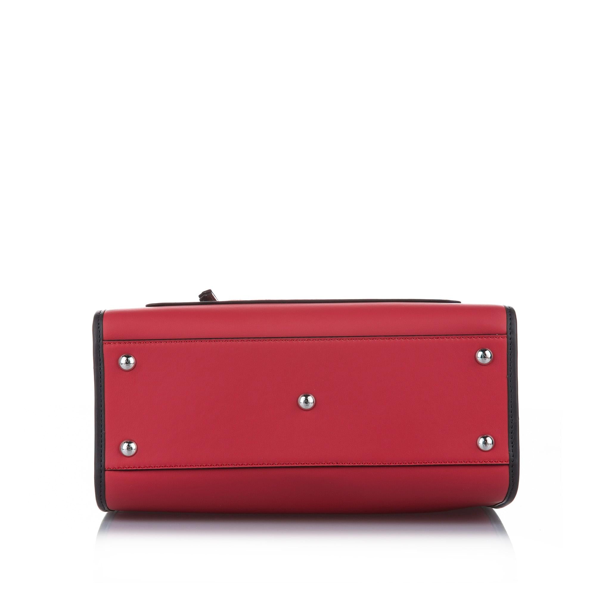 Fendi Embroidered Runaway Leather Satchel (SHG-22712)