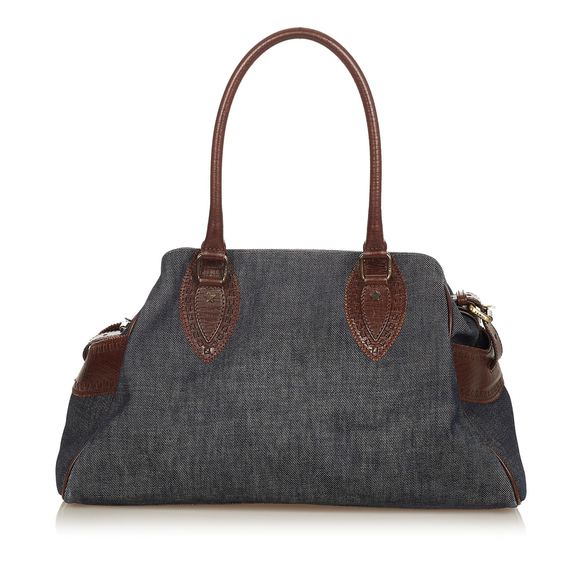 Fendi Etniko Denim Shoulder Bag (SHG-26424)