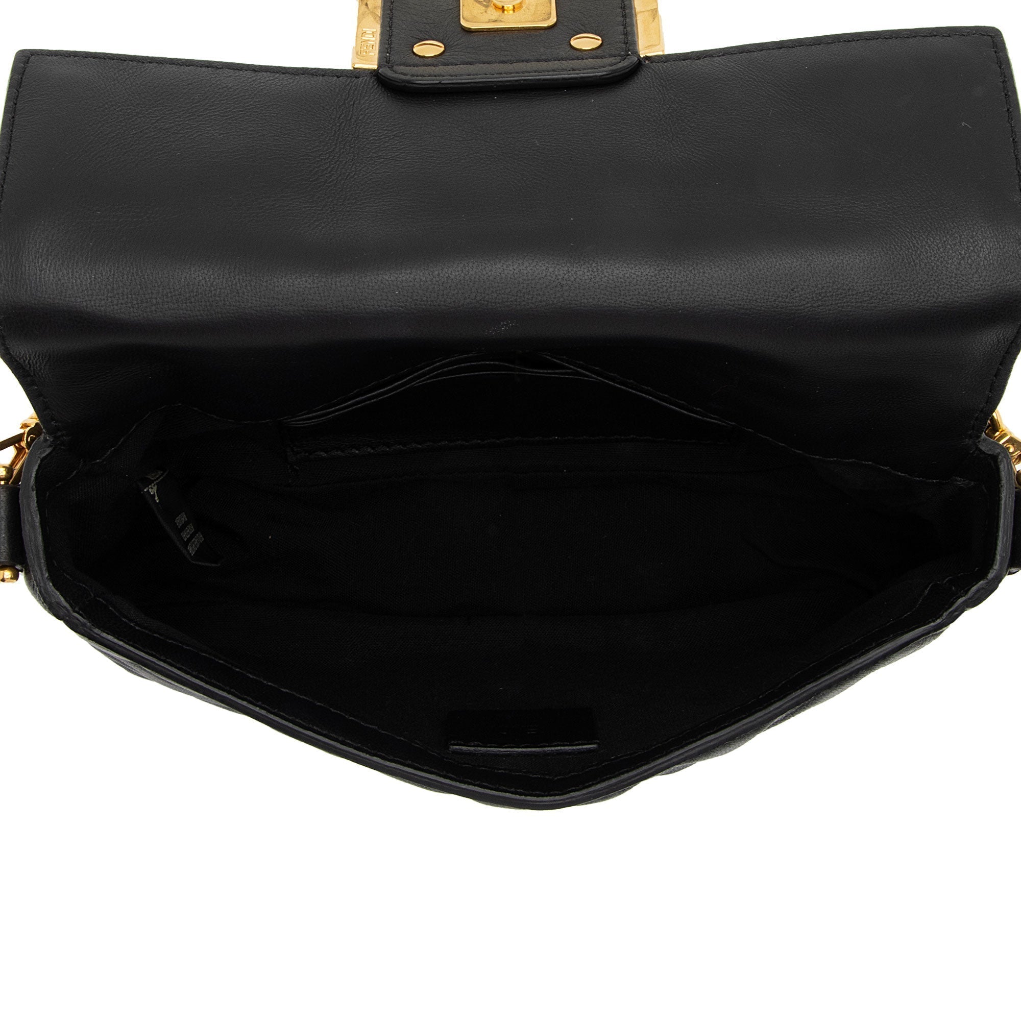 Fendi FF Embossed 1974 Mini Baguette Shoulder Bag (SHF-st6LPG)