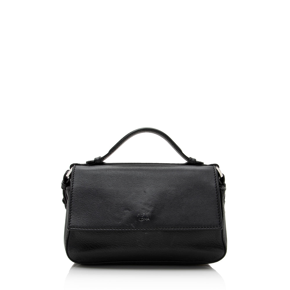 Fendi FF Embossed Calfskin Double Micro Baguette Bag (SHF-22023)