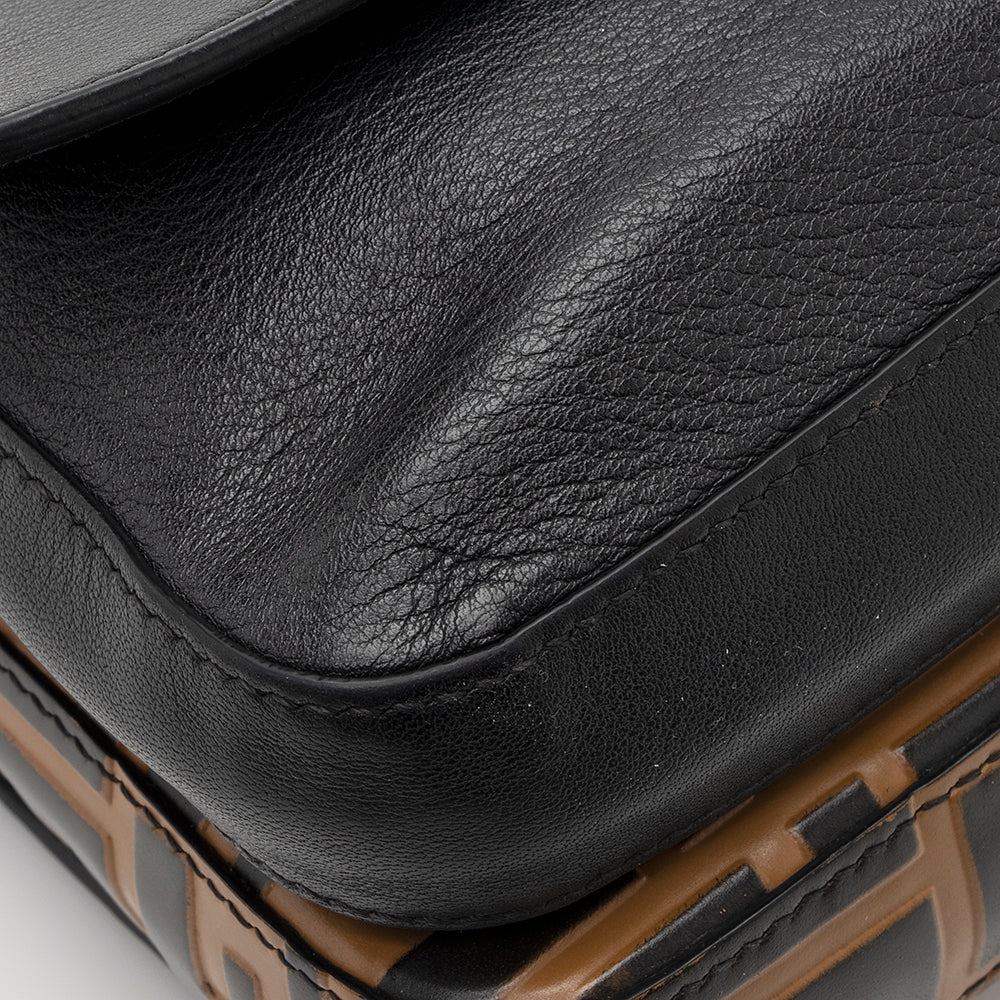 Fendi FF Embossed Calfskin Double Micro Baguette Bag (SHF-22023)