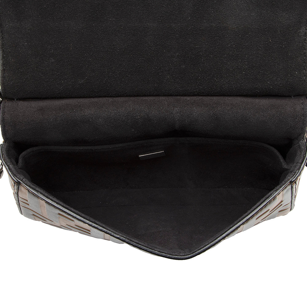Fendi FF Embossed Calfskin Double Micro Baguette Bag (SHF-22023)