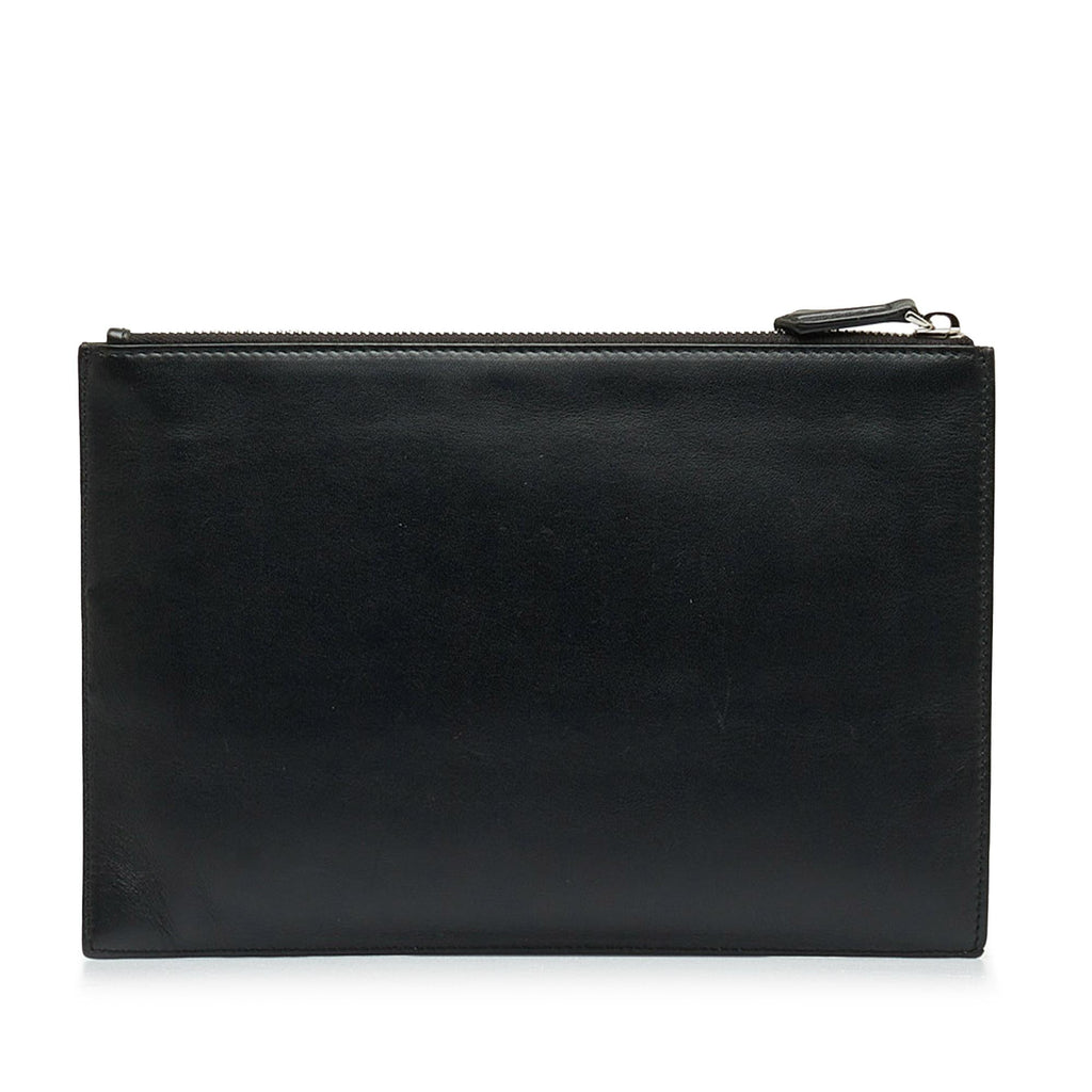 Fendi FF Leather Zip Clutch (SHG-Pnk2mm)