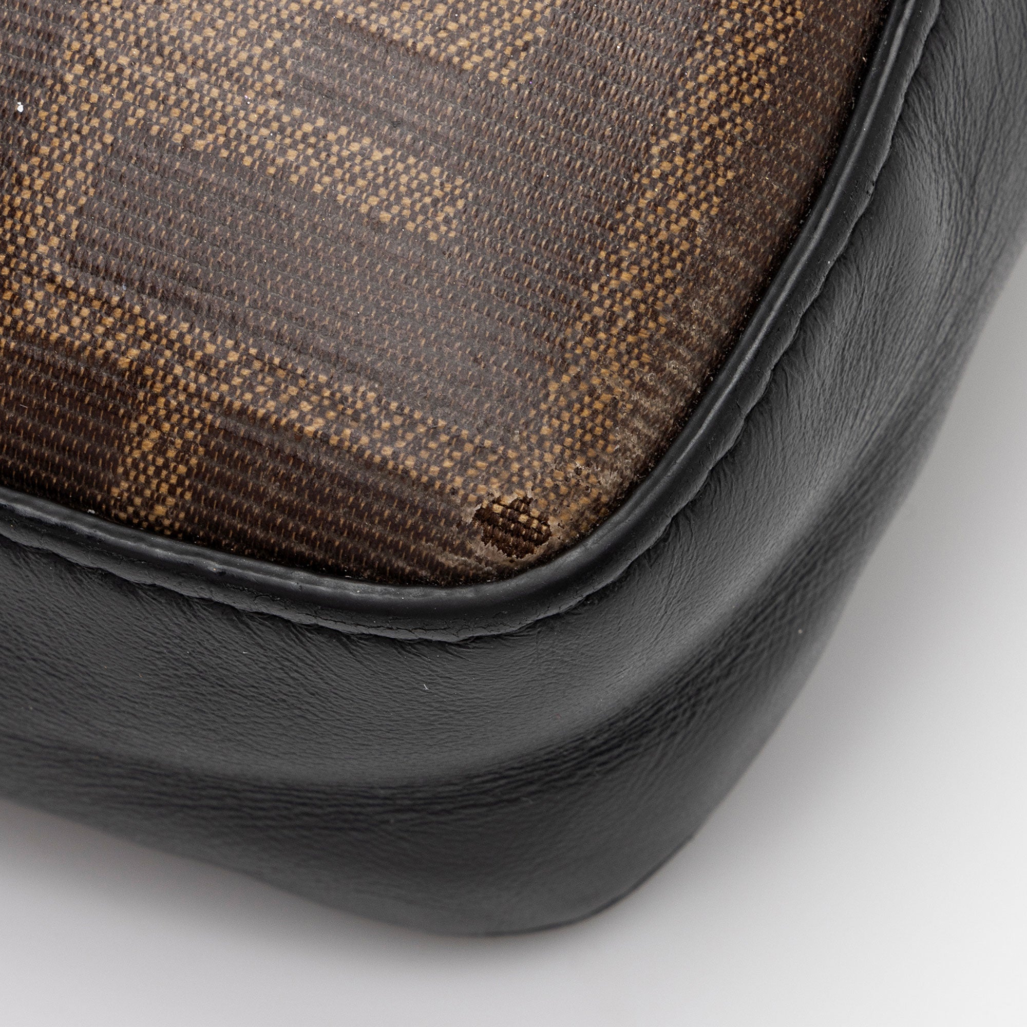 Fendi FF Spalmati 1974 Double F Mini Shoulder Bag (SHF-CKdmaW)