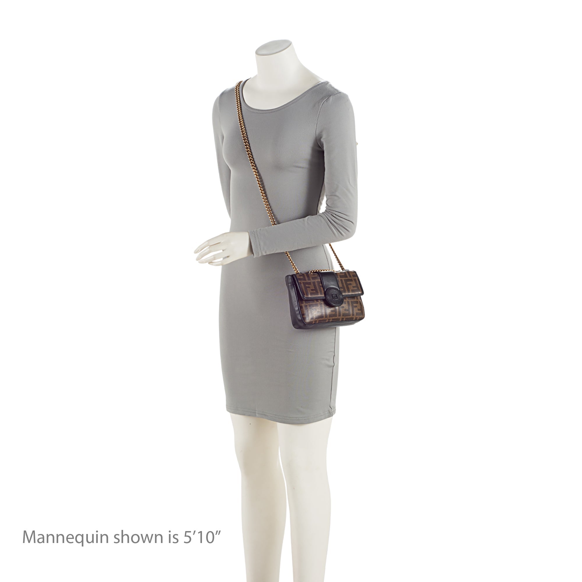Fendi FF Spalmati 1974 Double F Mini Shoulder Bag (SHF-CKdmaW)
