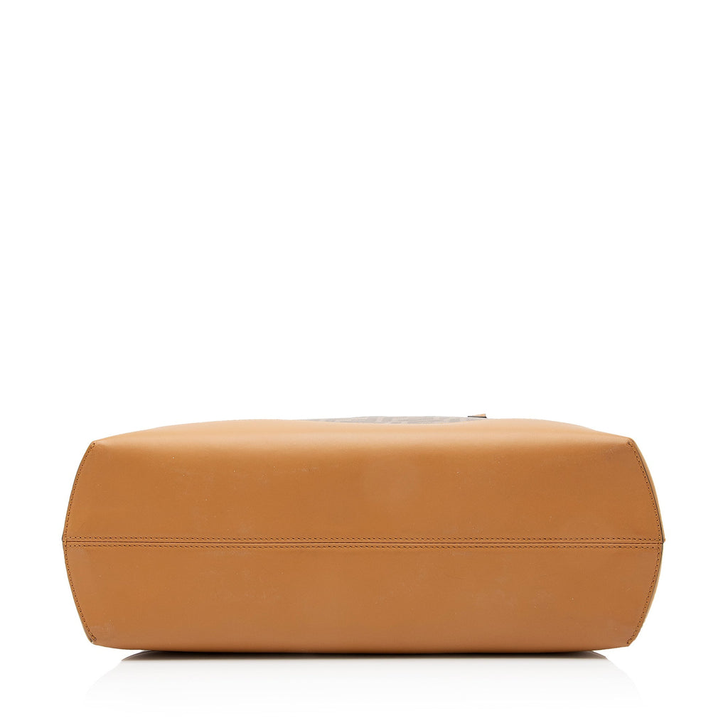 Fendi FF Spalmati Vetrificato Shopper Tote (SHF-23631)