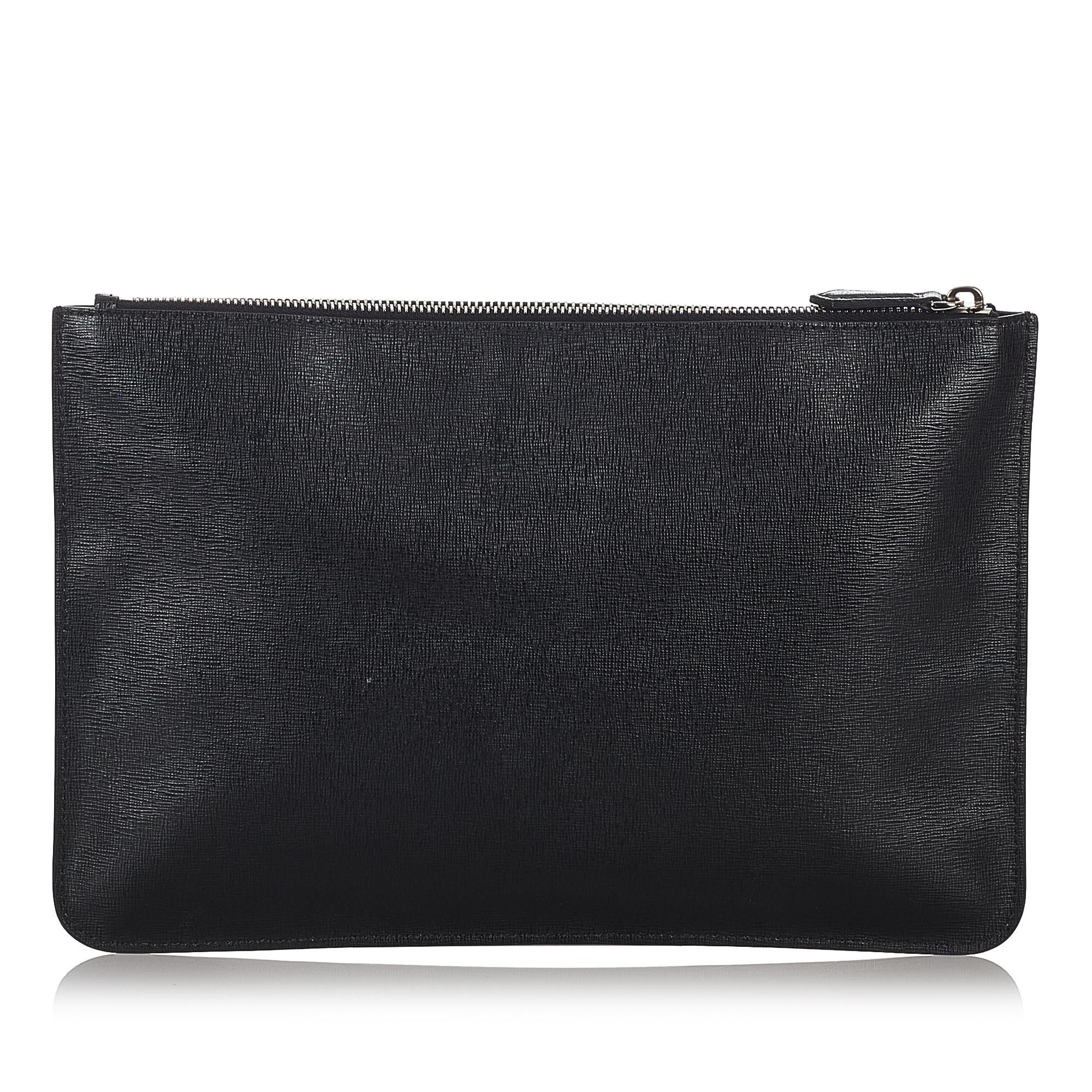 Fendi Karlito Leather Clutch Bag (SHG-26787)