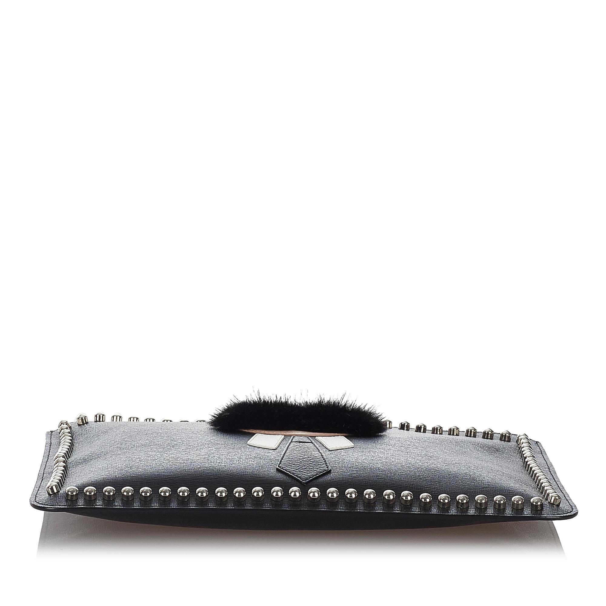 Fendi Karlito Leather Clutch Bag (SHG-26787)