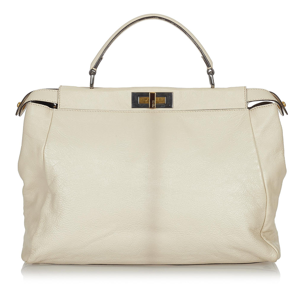 Fendi Large Peekaboo Leather Satchel (SHG-usPpvT)