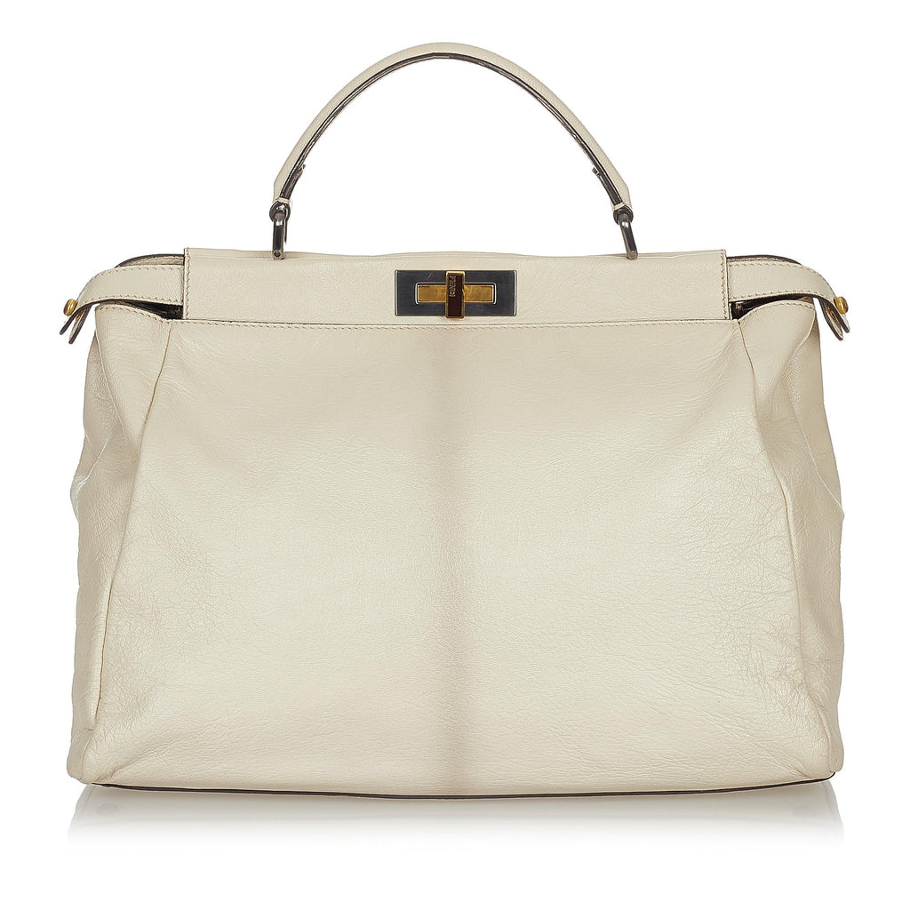 Fendi Large Peekaboo Leather Satchel (SHG-usPpvT)