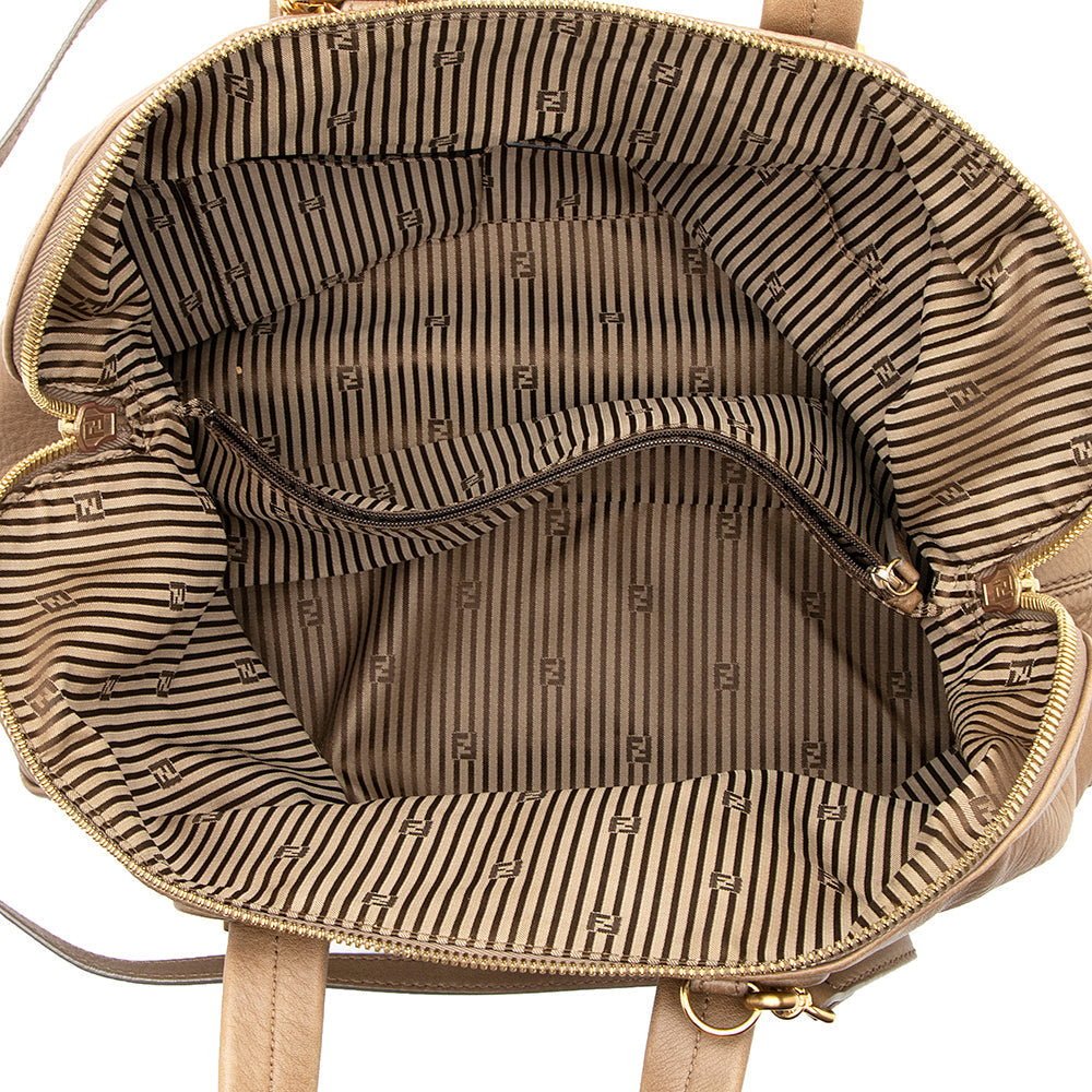 Fendi Leather Chameleon Large Satchel (SHF-18243)