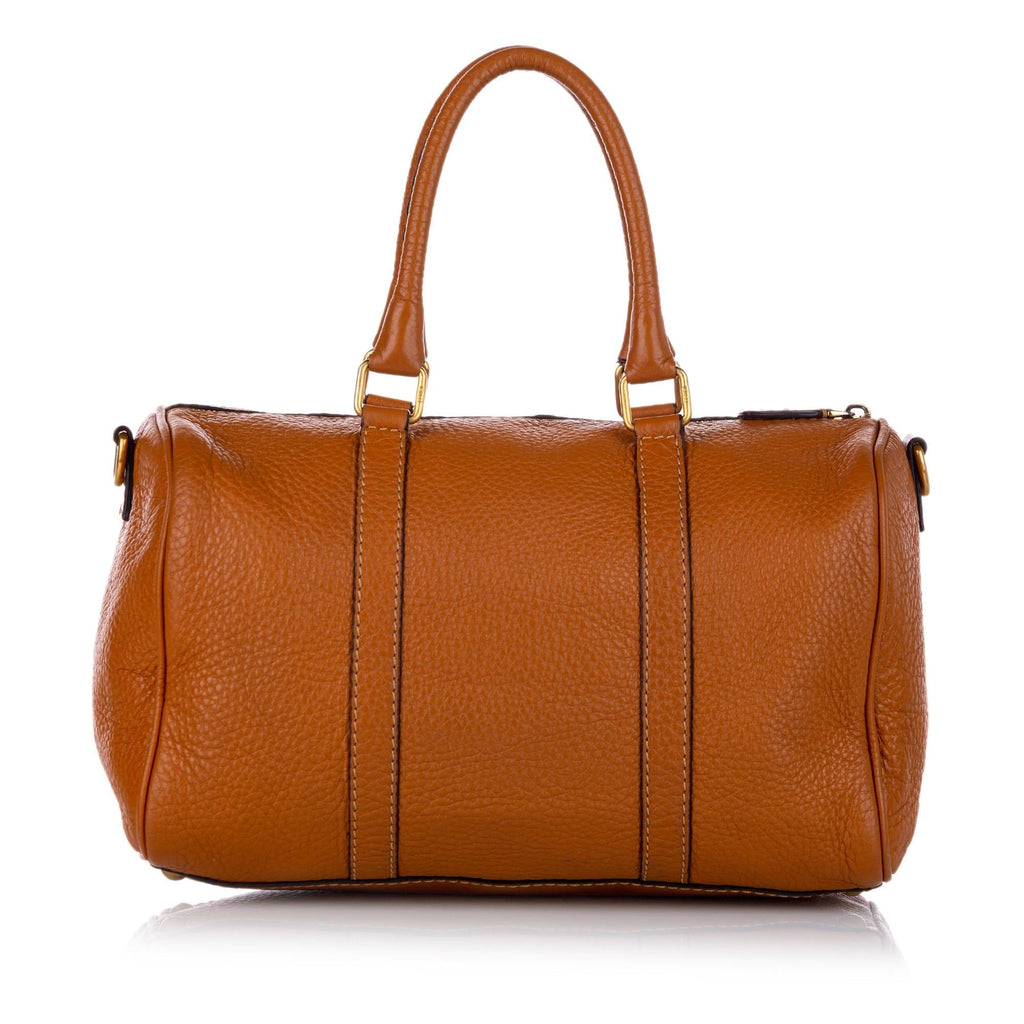 Fendi Linda Leather Boston Bag (SHG-26676)