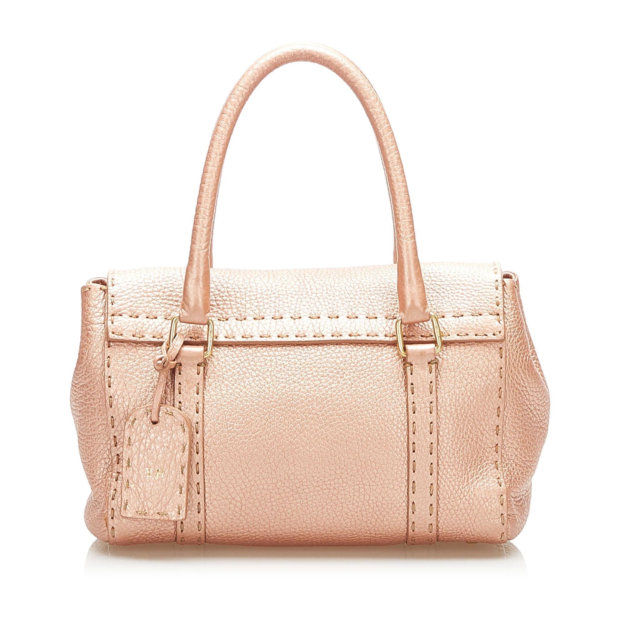 Fendi Mini Selleria Linda Leather Handbag (SHG-22351)
