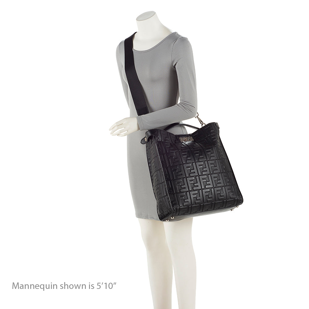 Fendi Nappa Embossed FF 1974 Peekaboo X Lite Bag (SHF-20545)