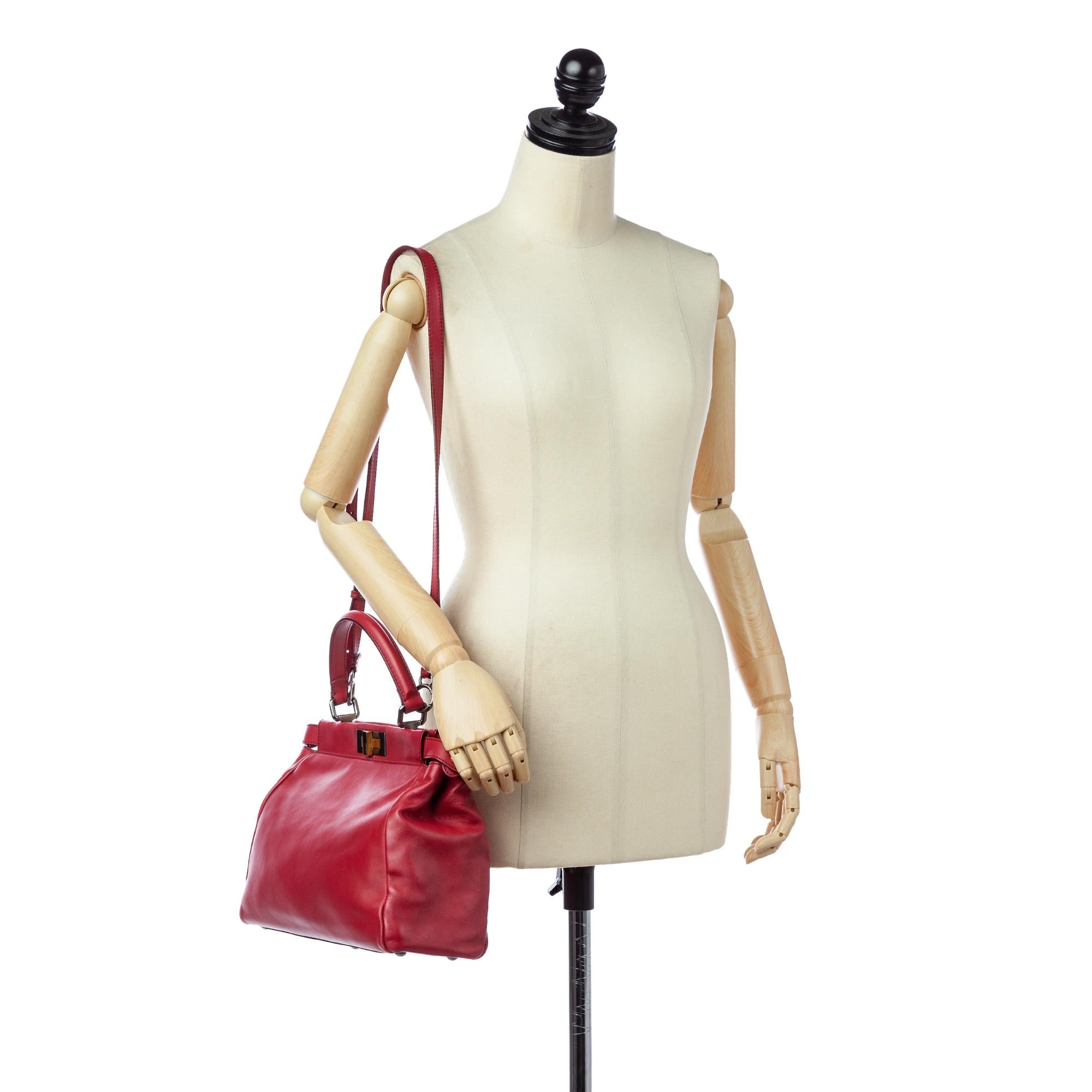 Fendi Peekaboo Leather Satchel (SHG-23909)