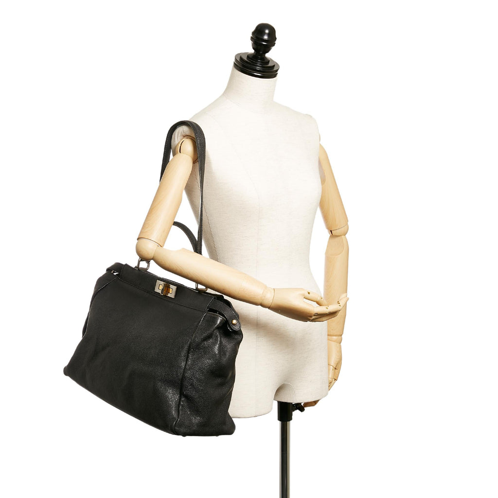 Fendi Peekaboo Leather Satchel (SHG-27736)