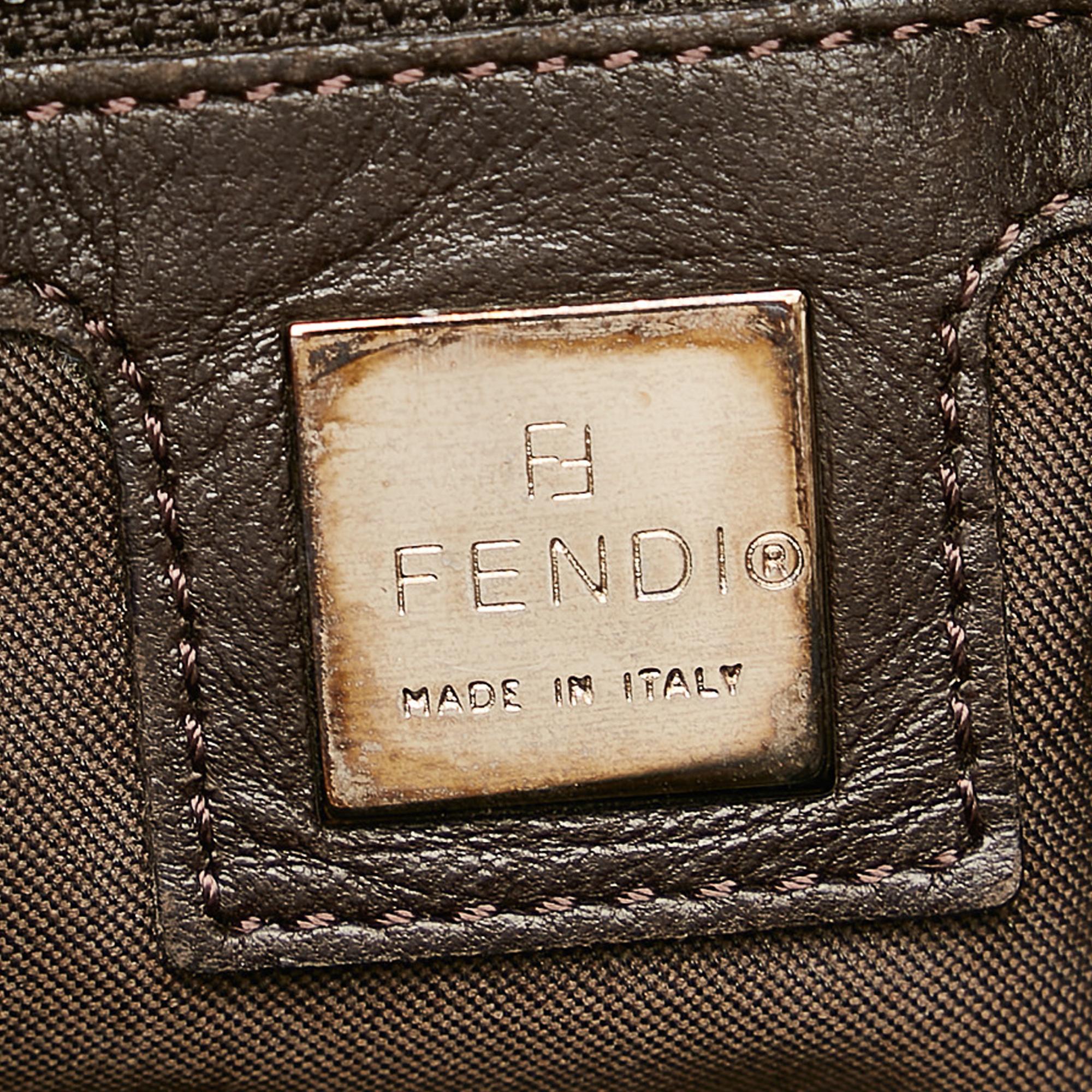 Fendi Pequin Canvas Shoulder Bag (SHG-25160)