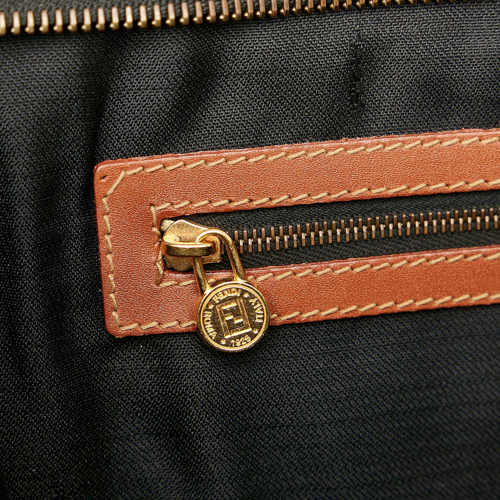 Fendi Pequin Canvas Tote Bag (SHG-23640)