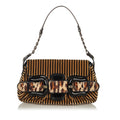 Fendi Pequin Velvet Shoulder Bag (SHG-28518)