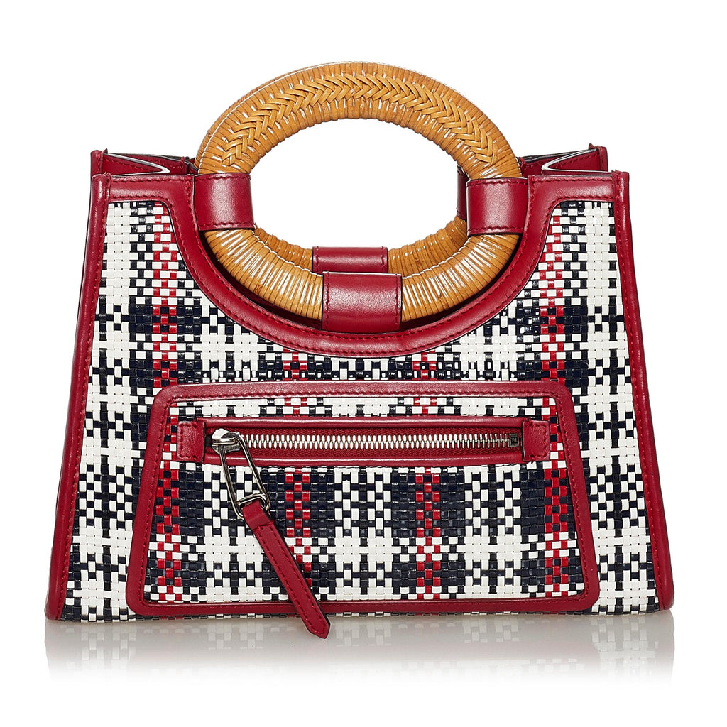 Fendi Runaway Tartan Plaid Satchel (SHG-33225)