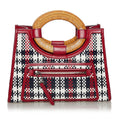 Fendi Runaway Tartan Plaid Satchel (SHG-33225)