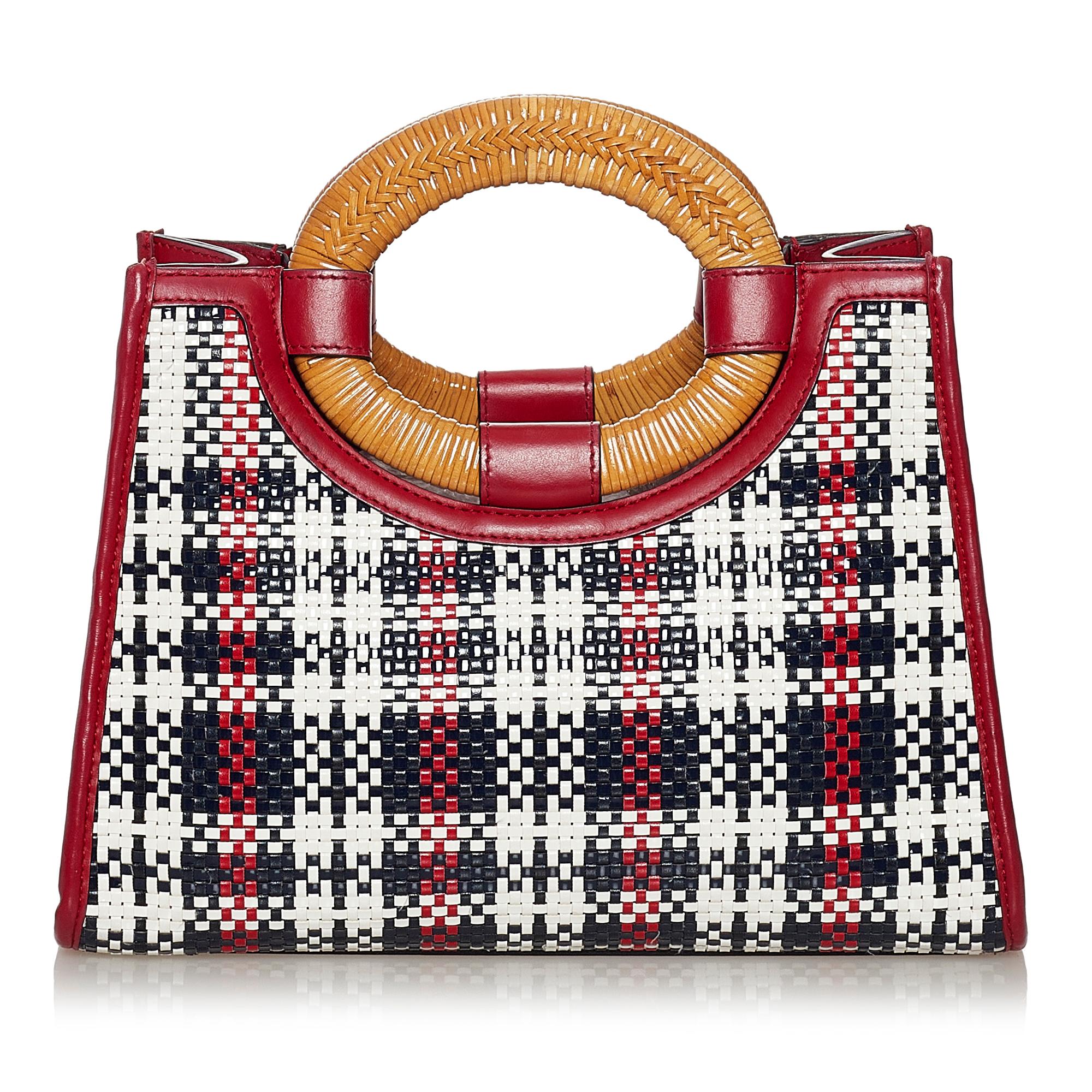 Fendi Runaway Tartan Plaid Satchel (SHG-37576)