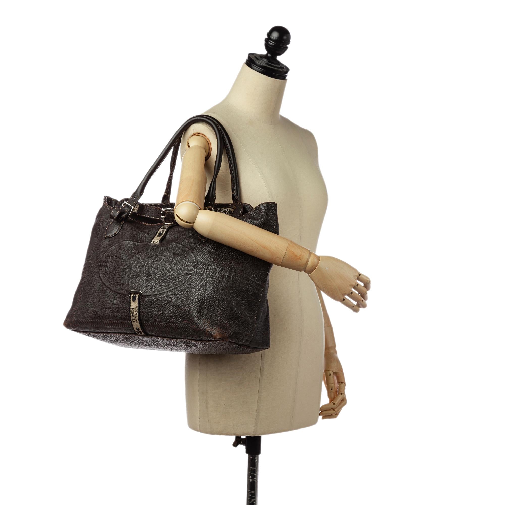 Fendi Selleria Grand Borghese Leather Handbag (SHG-31434)