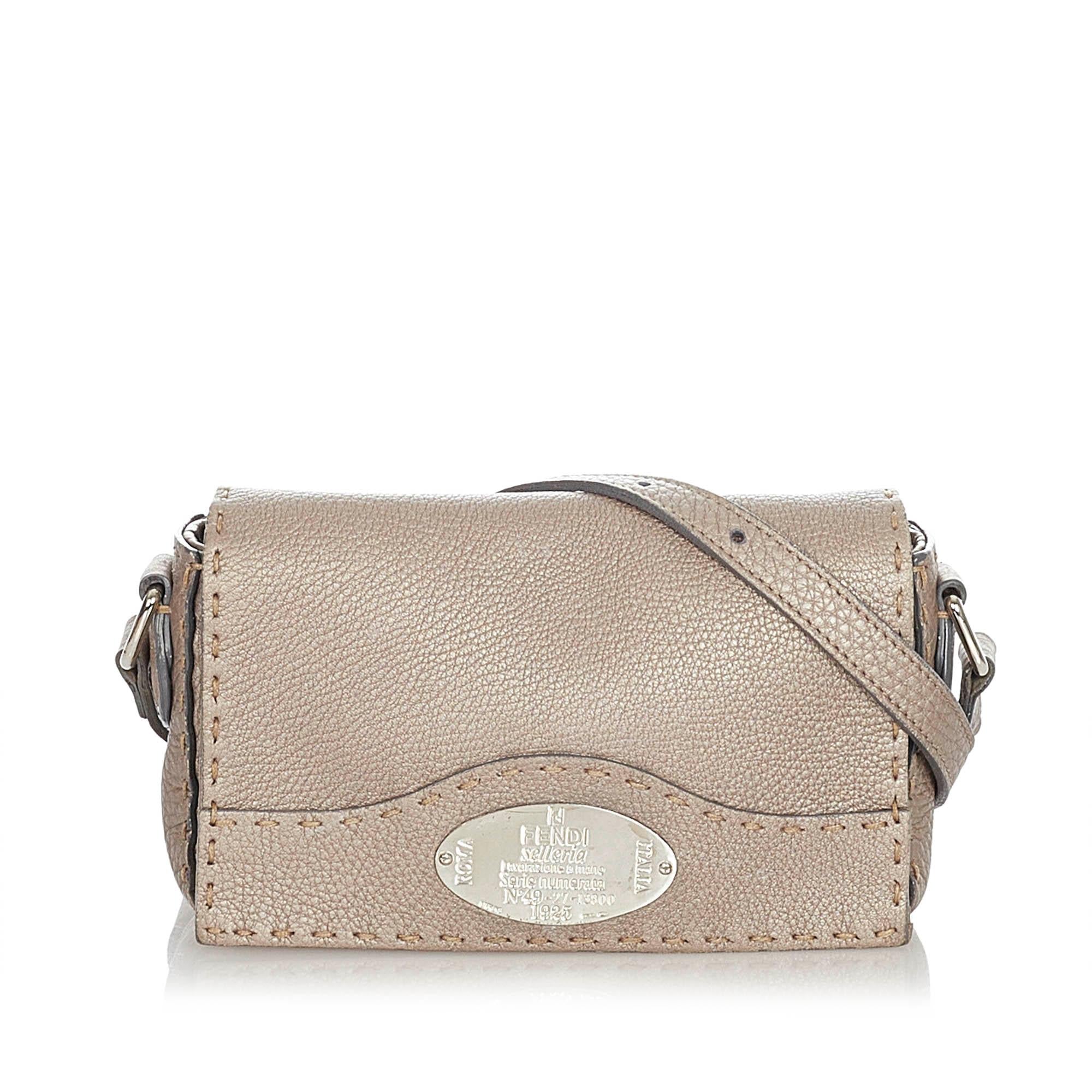 Fendi Selleria Leather Crossbody Bag (SHG-22784)