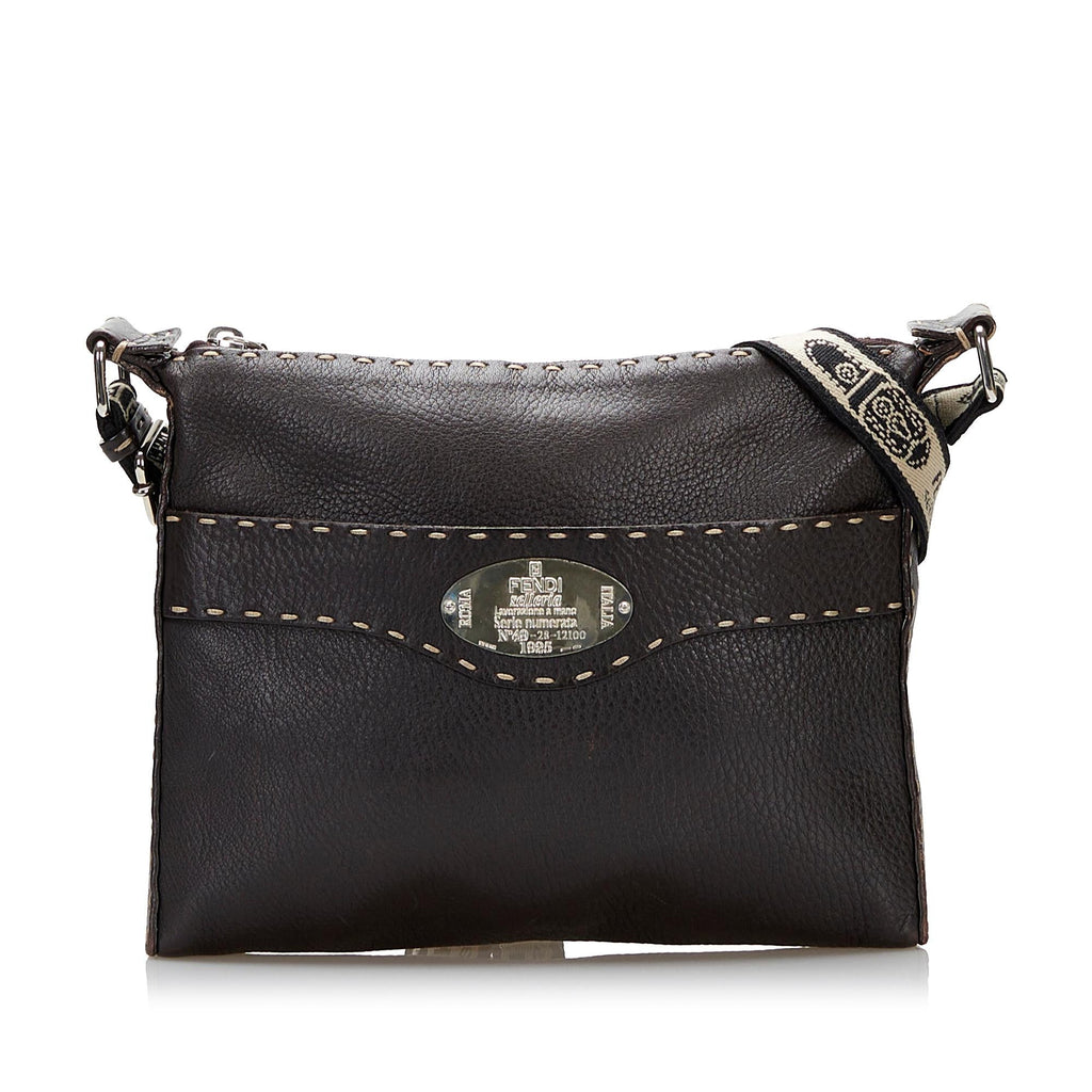 Fendi Selleria Leather Crossbody Bag (SHG-36824)