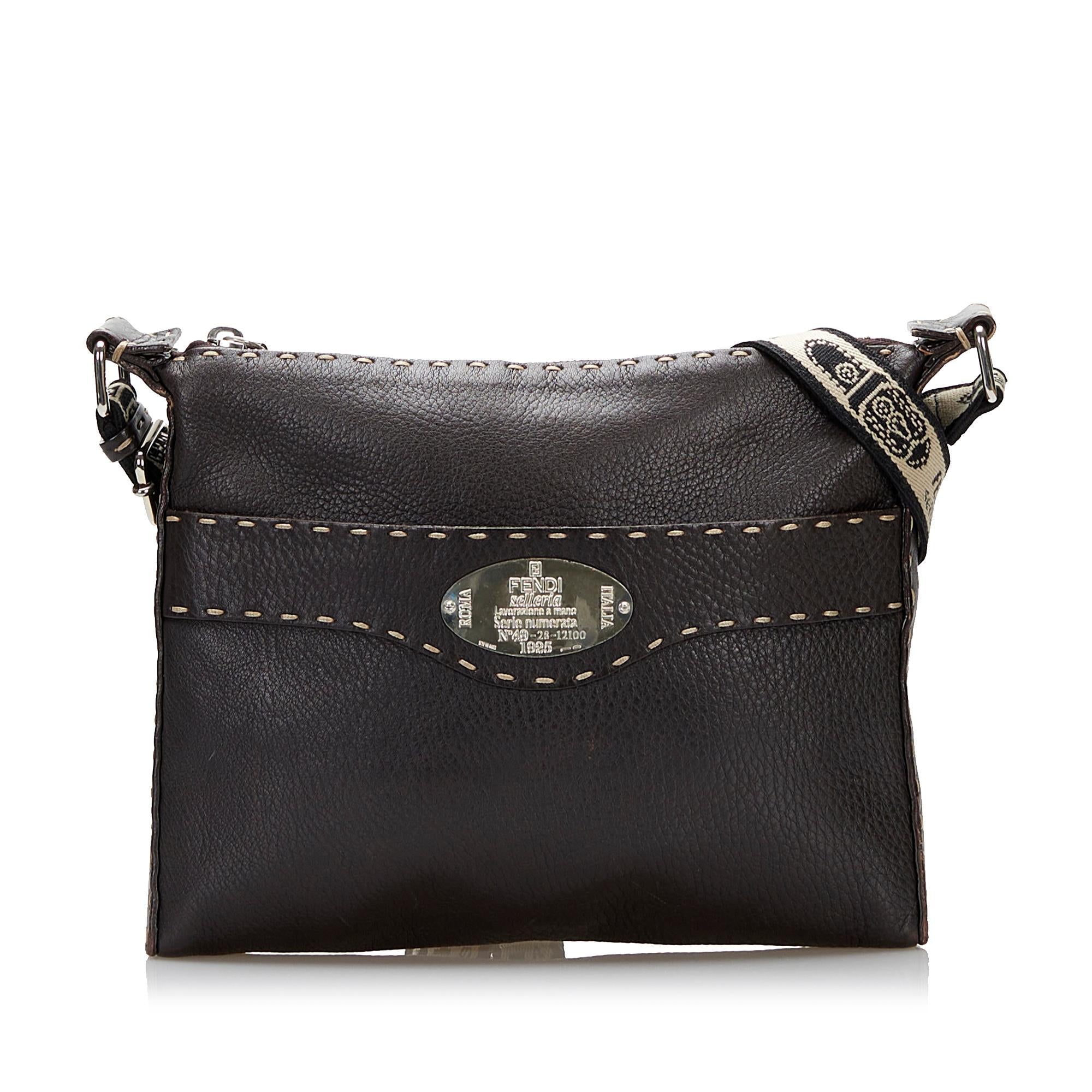 Fendi Selleria Leather Crossbody Bag (SHG-36824)