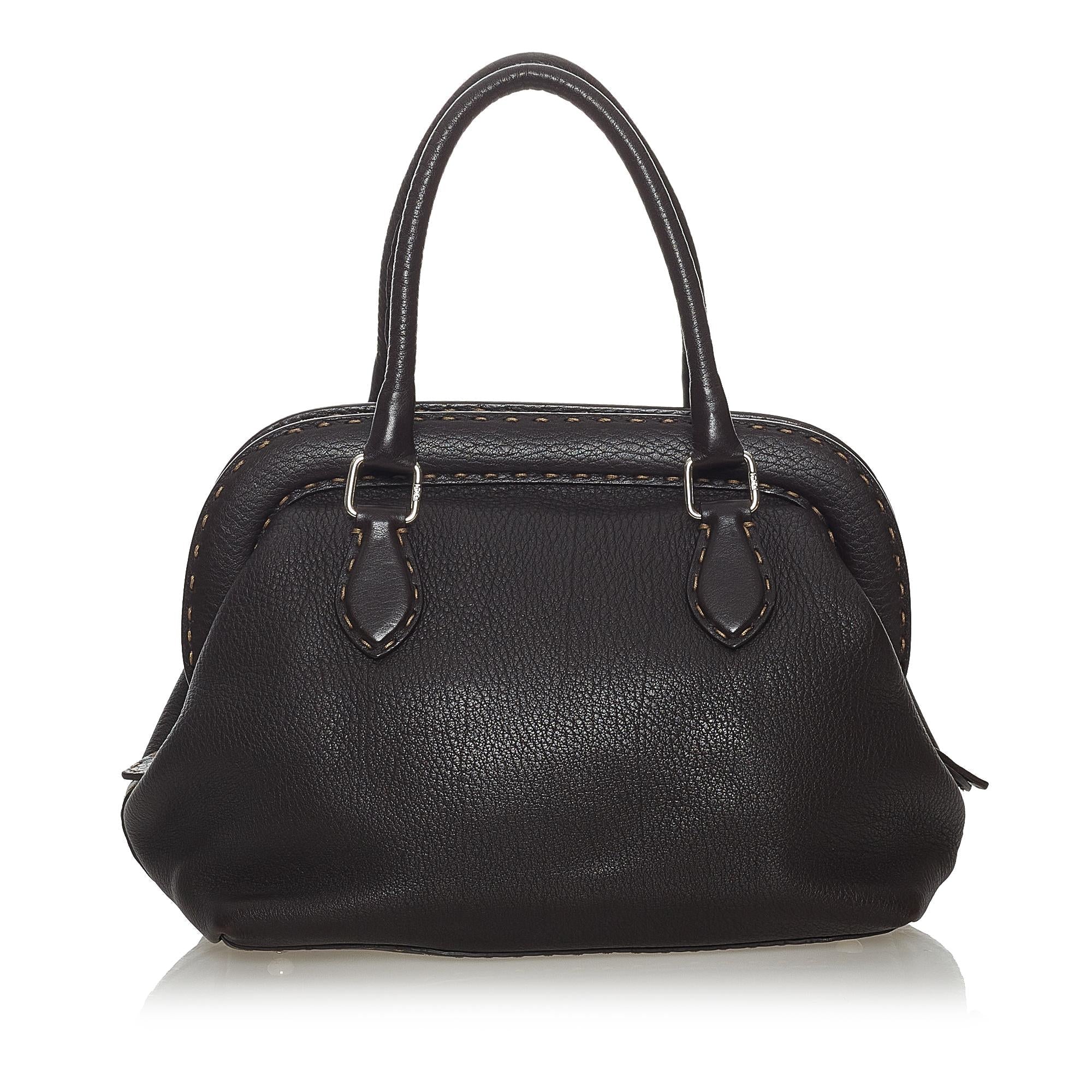 Fendi Selleria Leather Handbag (SHG-28118)