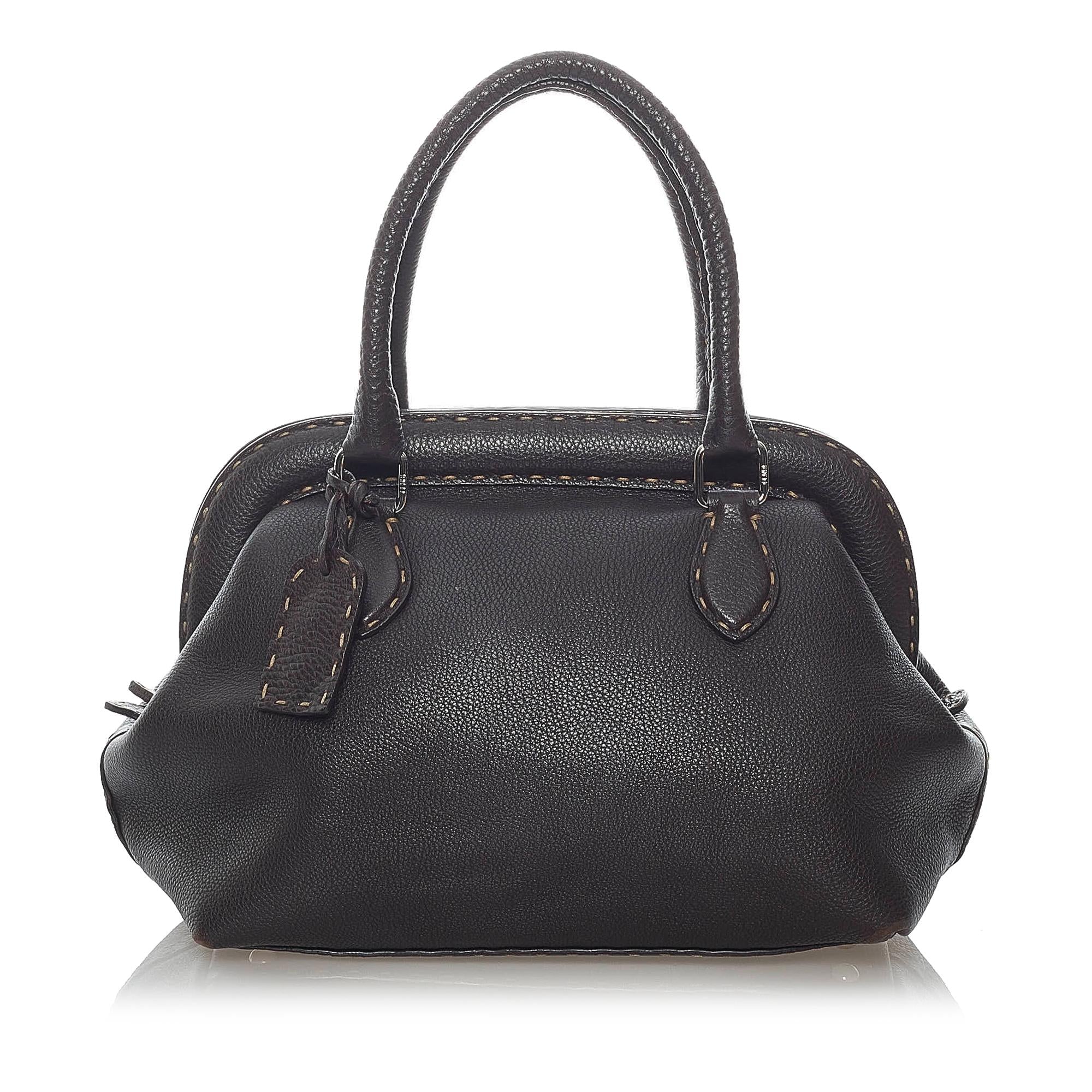 Fendi Selleria Leather Handbag (SHG-30990)