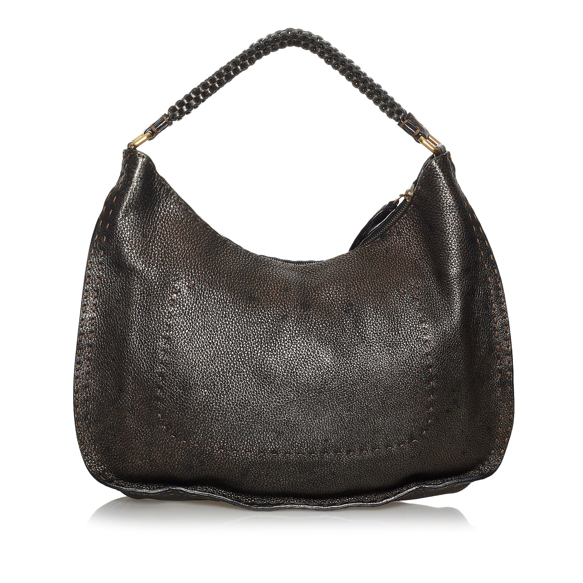 Fendi Selleria Leather Hobo Bag (SHG-37579)