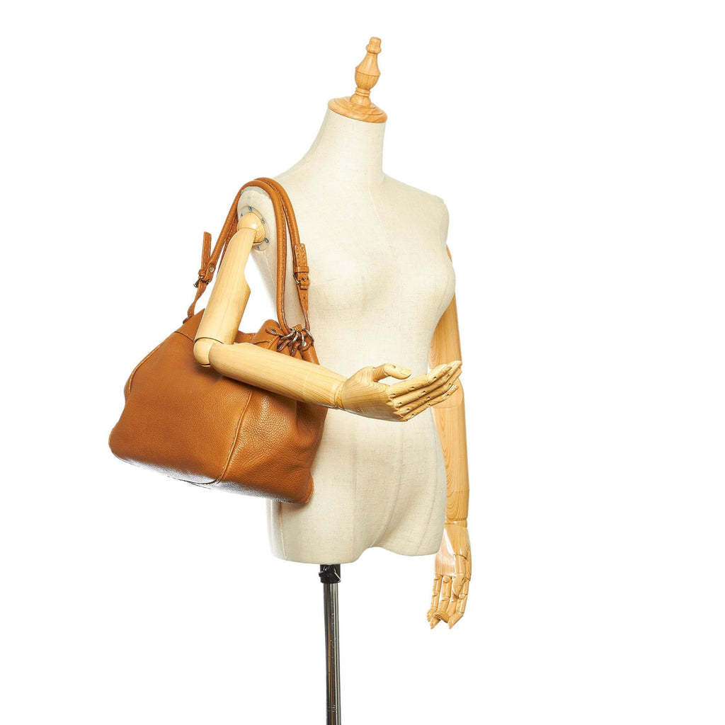 Fendi Selleria Leather Shoulder Bag (SHG-22347)