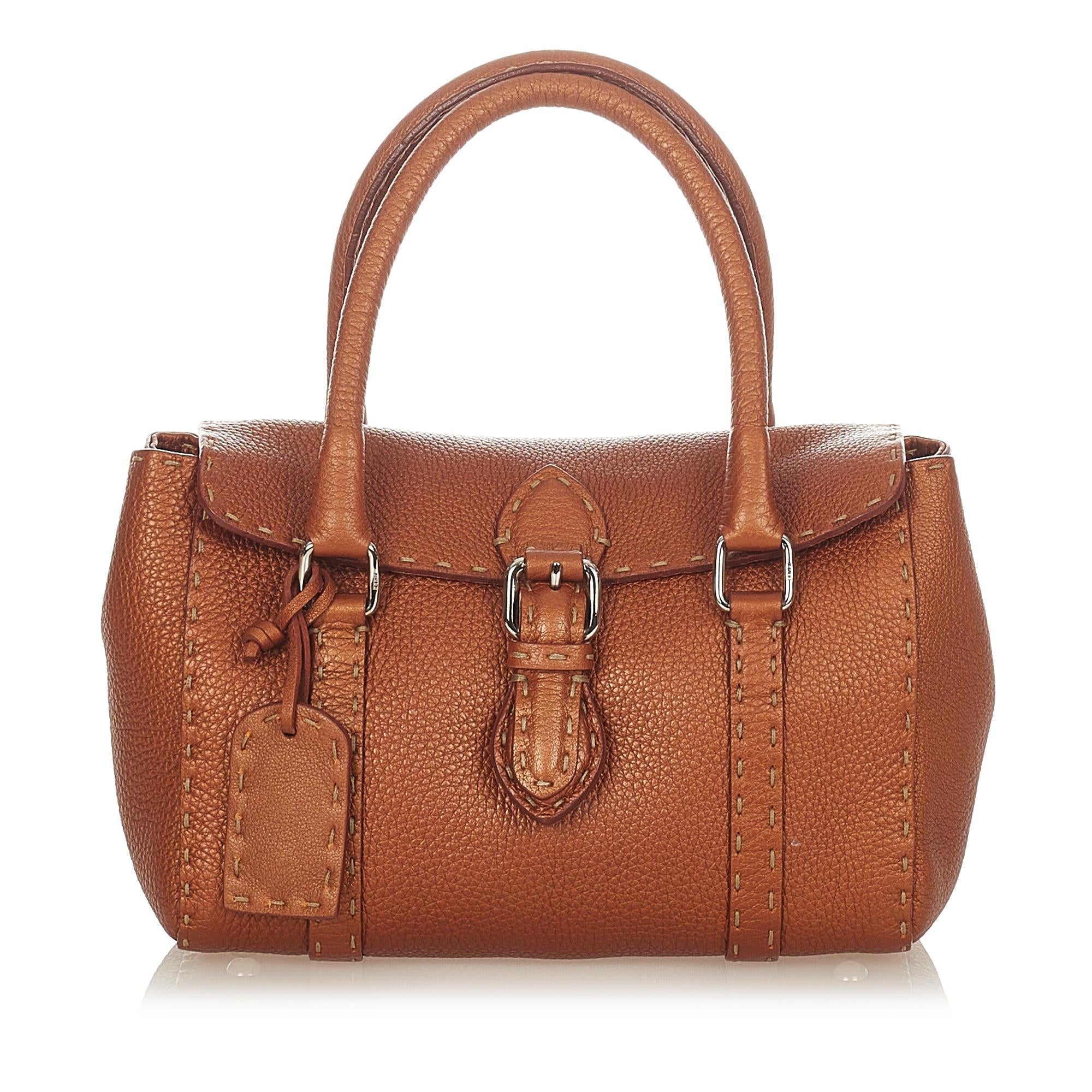 Fendi Selleria Linda Leather Handbag (SHG-37199)