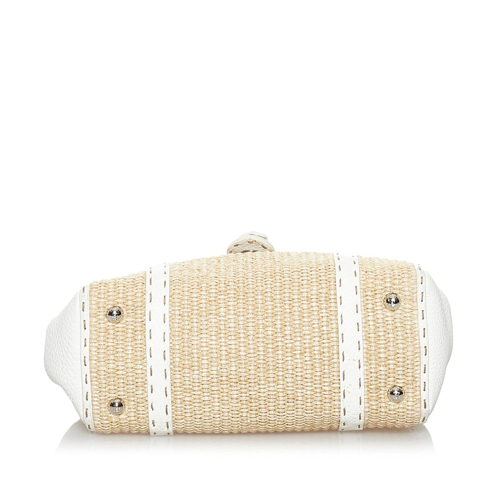 Fendi Selleria Linda Raffia Handbag (SHG-29727)