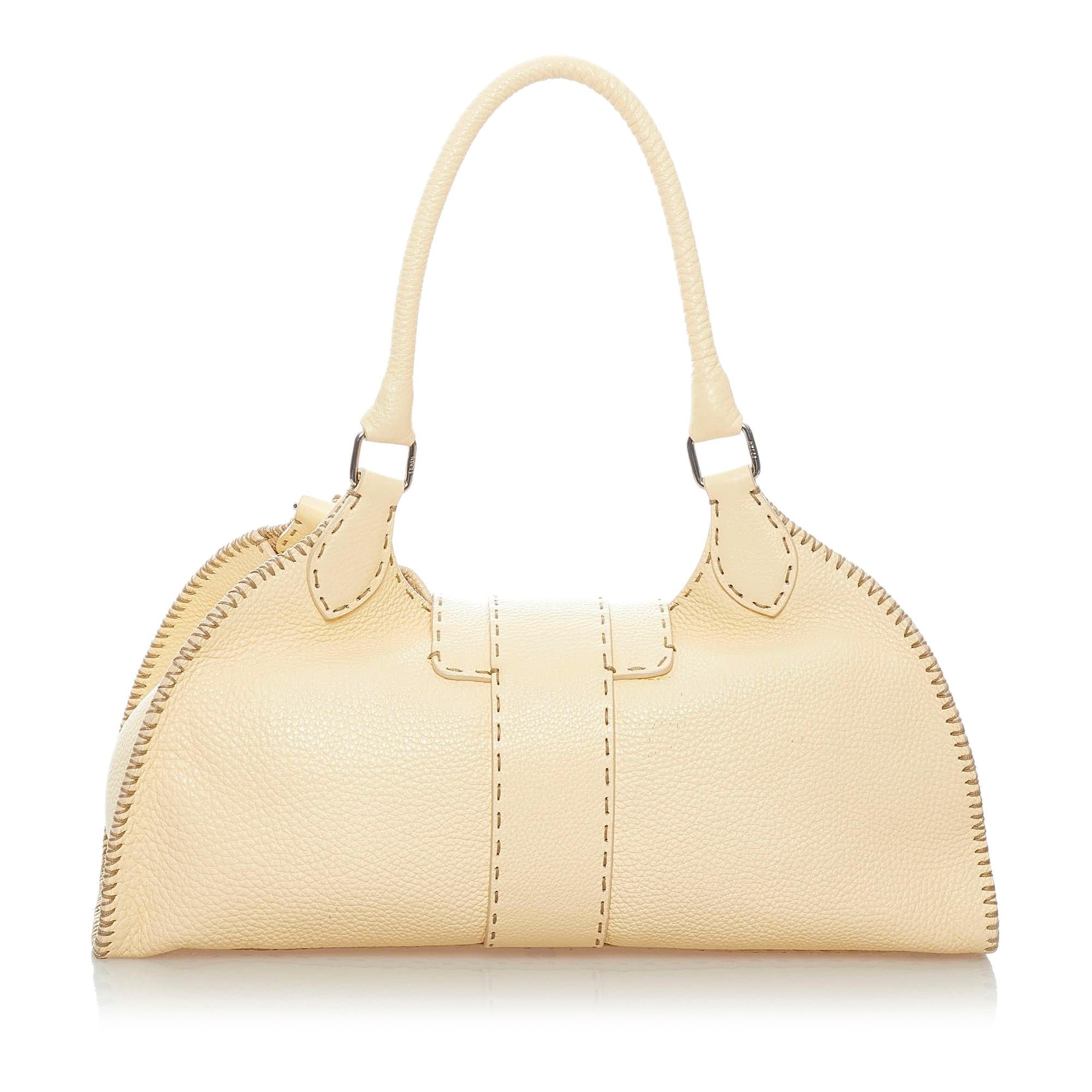 Fendi Selleria Sporty Leather Shoulder Bag (SHG-33592)